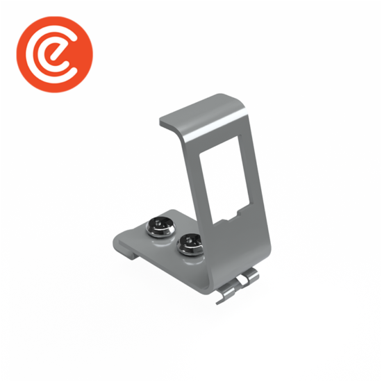 DIN Rail Adapter for Keystone Modules Stainless Steel - 1 Port