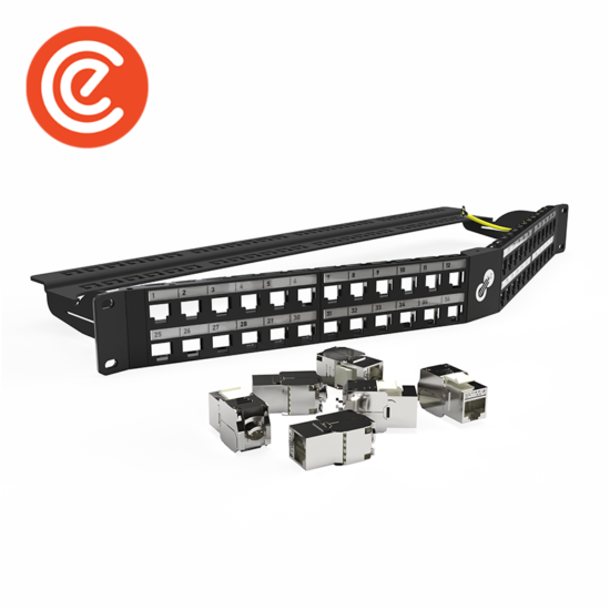 Empty Patch Panel - V-Foldable 48 Port 2U Model 01