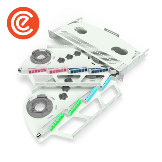 1U Pivoting Modular Patch Panel - Model 03 - 48 FO