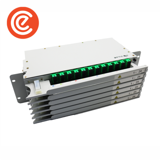3U Pivoting Modular Patch Panel - Model 02 - 144 FO