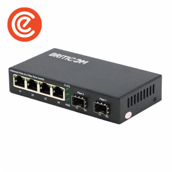 4 Network Ports & 2 Fibre Ports Switch