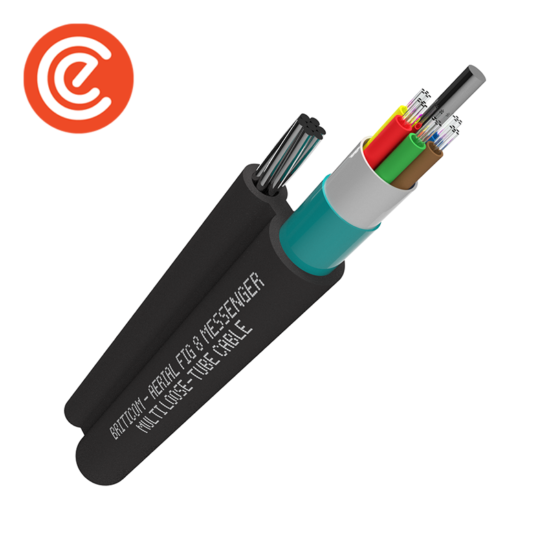 Aerial Fig 8 Messenger Multi Loose Tube Aerial Cable - 2-144 Fibres