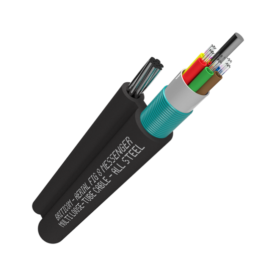 Aerial Fig 8 Messenger Multi Loose Tube Cable – All Steel - 2-288 Fibres