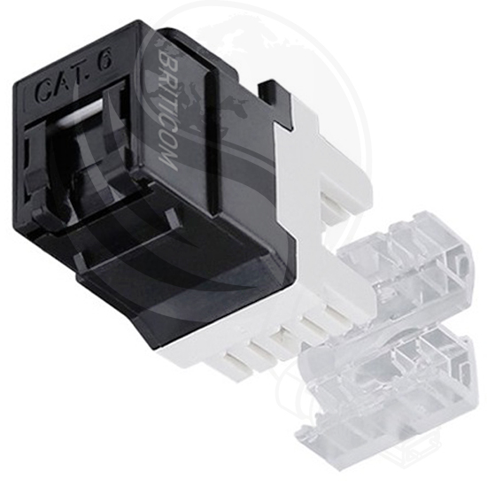 Cat 6 Keystone Jack – UTP Shuttered 180°
