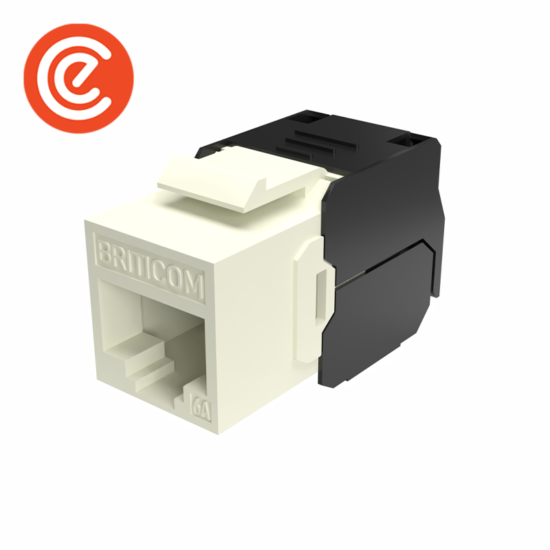 Cat 6A Keystone Jack – UTP Tool-Free 180°