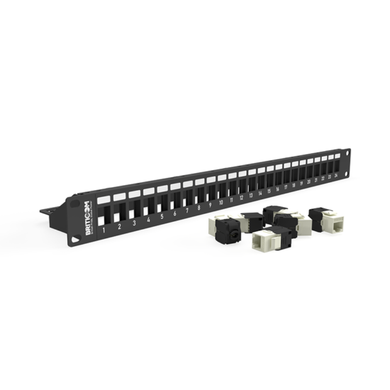Empty Patch Panel UTP Flat 24 Port Modular 1U - Model 02