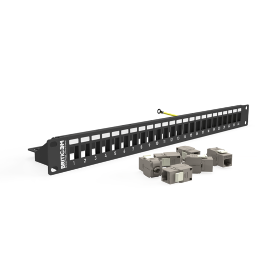 Empty Patch Panel STP Flat 24 Port Modular 1U - Model 02