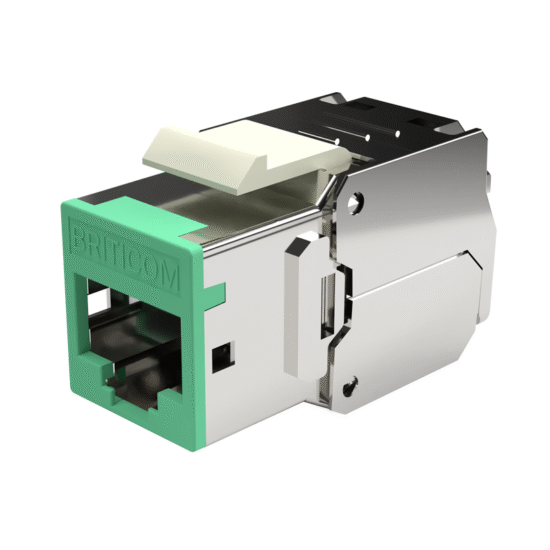 Cat 7 Keystone Jack STP  Tool-Free Colour Clipped