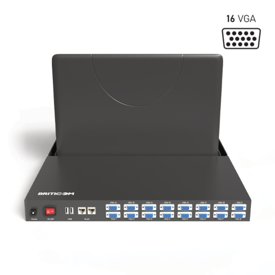 16 VGA Port - Modular LCD Console KVM Solution