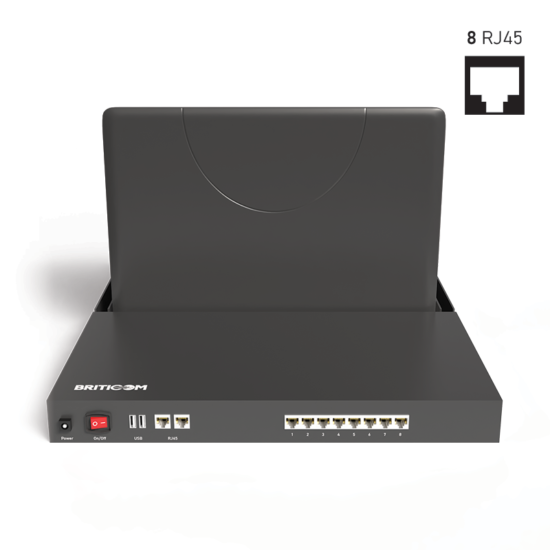 8 RJ45 Port - Modular LCD Console KVM Solution