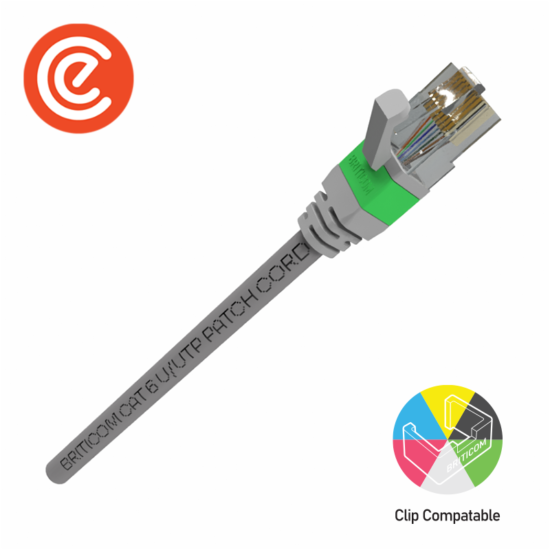Cat 6 Colour Clipped Patch Cord - U/UTP