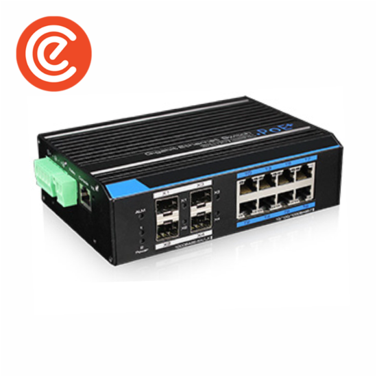 PoE Industrial Switch - 8-Port Full Gigabit Managed