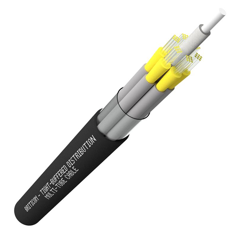 Tight Buffered Distribution Cable FRP 4 48 Fibre Briticom Tight Buffered Distribution Cable FRP 4 48 Fibre Briticom