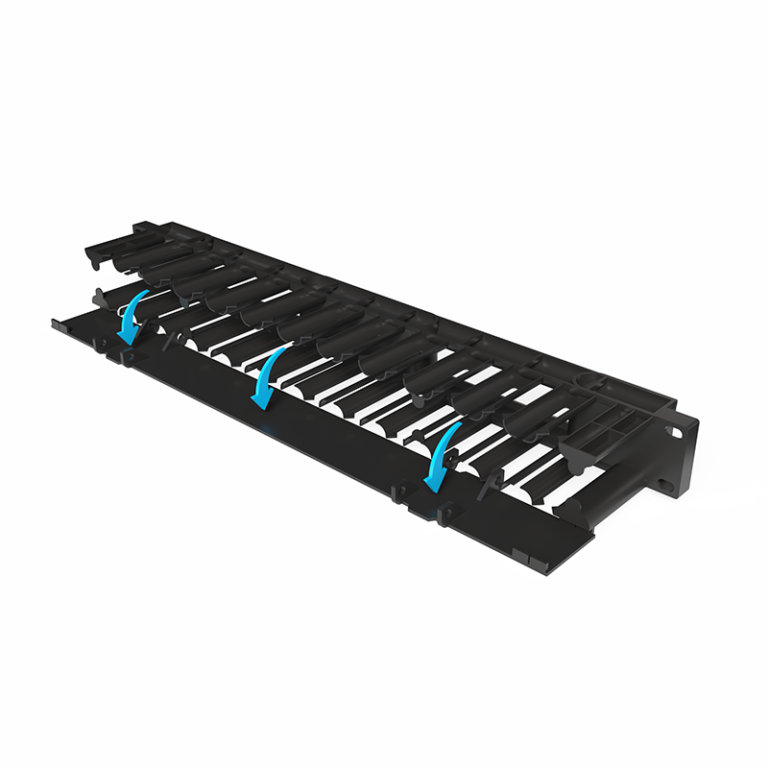 1U Cable Management Dump Panel – Plastic- Model 02 – Briticom
